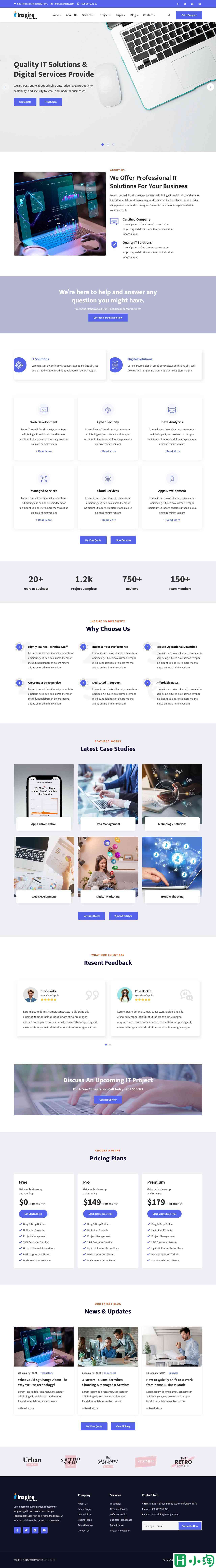 创新IT技术驱动数字营销网站模板-PC预览